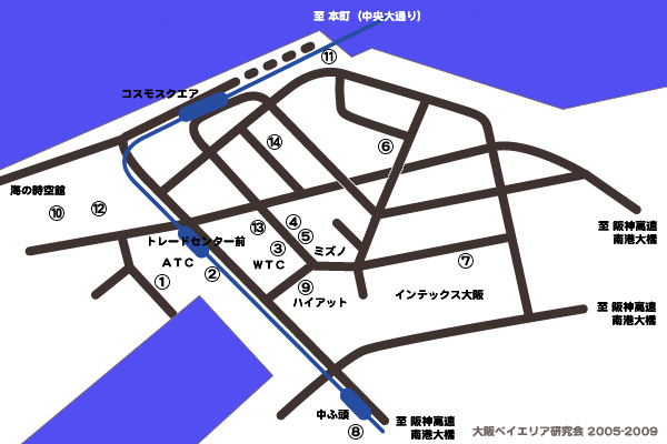 大阪南港コスモスクエア_駐車場案内地図
